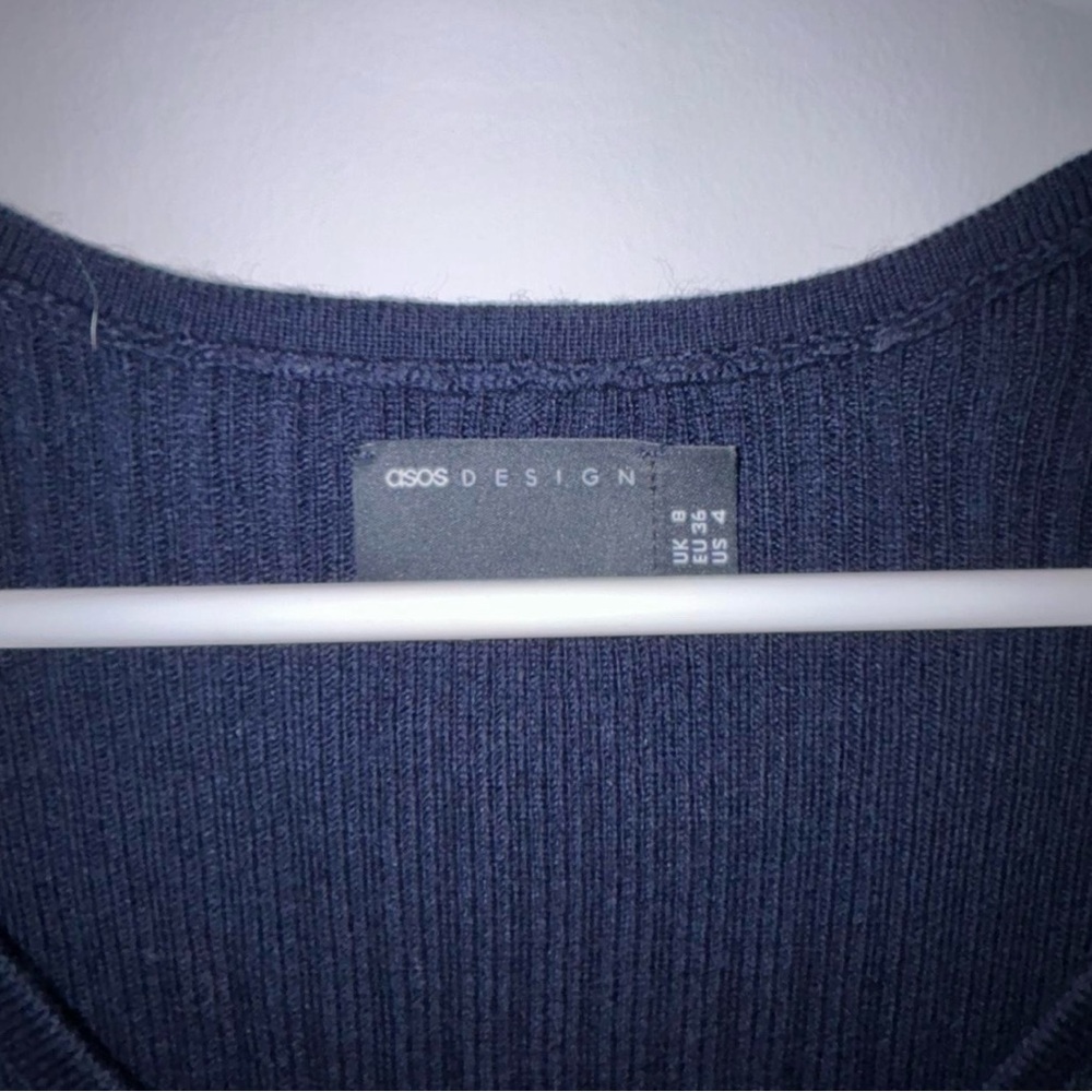 Women's Navy Ribbed Knit Set - Picture 5 of 6